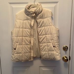 Cream color puffer vest